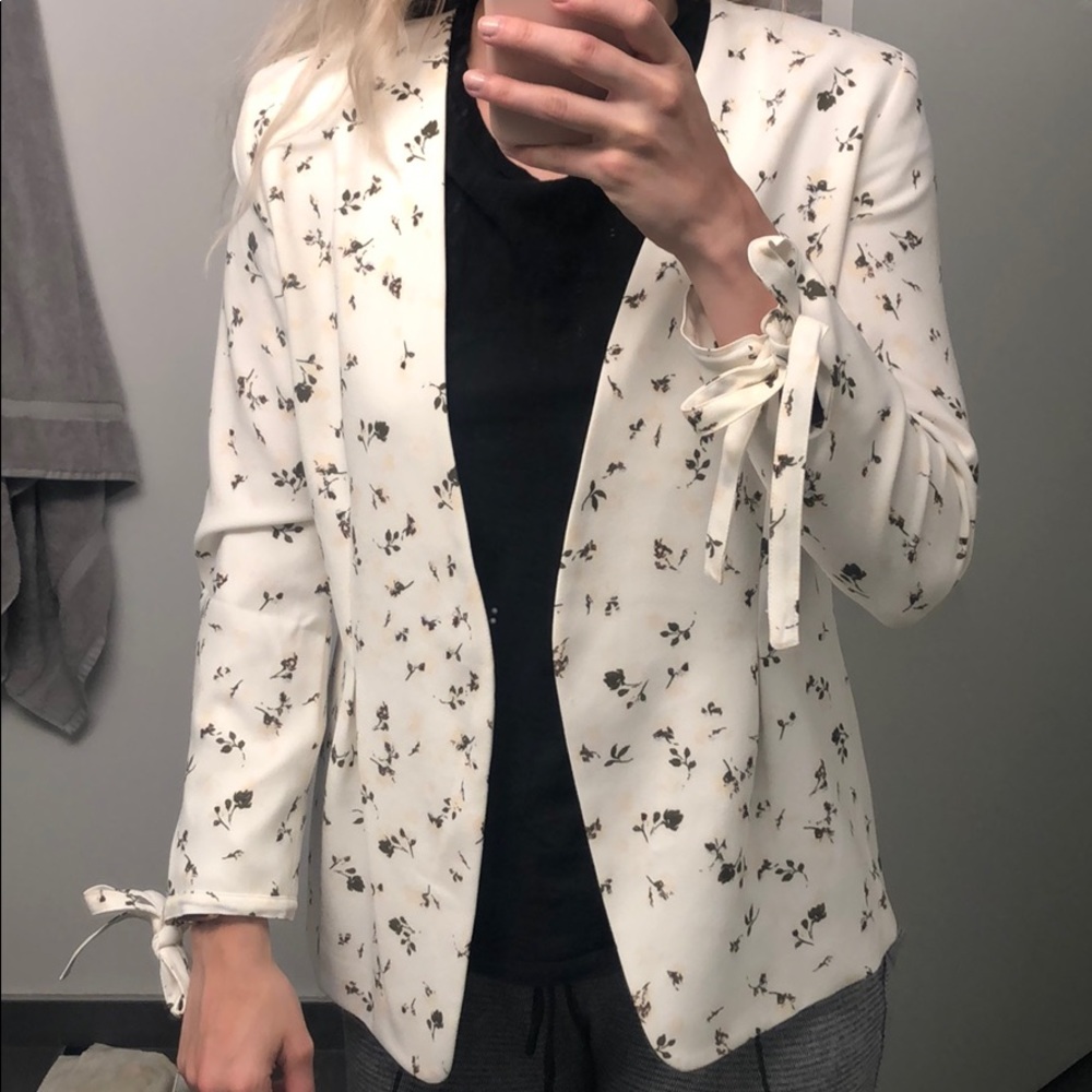 Nordstrom white floral blazer